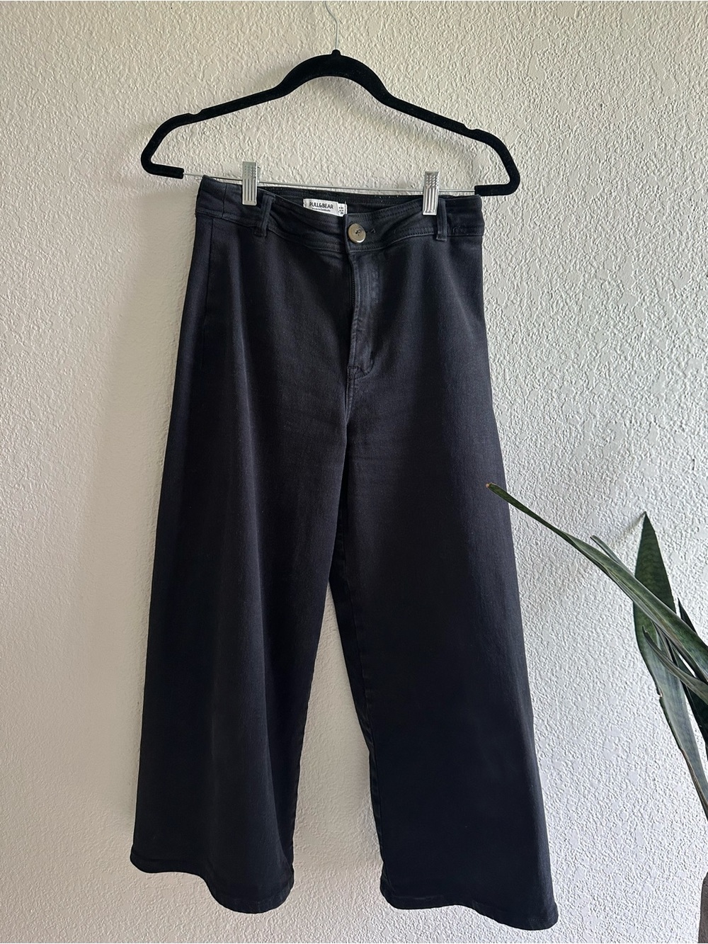 Pull&Bear Black Wide-Leg Jeans for Women